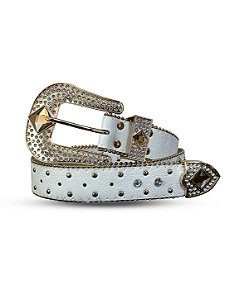 Cinto Feminino Country Brilho Strass Rodeio Losango Agro