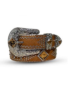 Cinto Feminino Country Brilho Strass Rodeio Pedra Western
