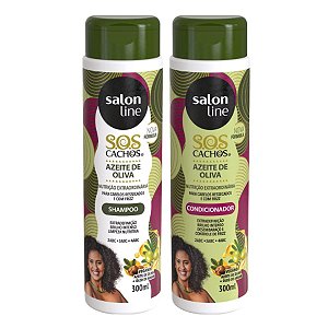Shampoo + Condicionador Salon Line Sos Cachos Azeite de Oliva 300ml