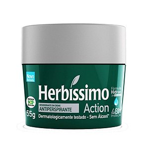 Desodorante Creme Herbissimo Action Antitranspirante 55g