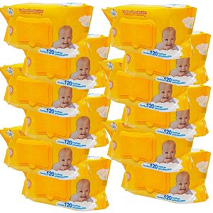 Upa Bebê Combo Com 12 Pacotes Toalhas Umedecida C/ 120 Un. Cada