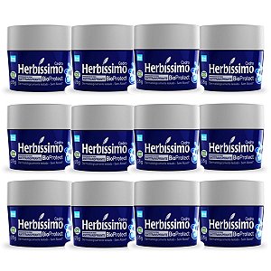 Kit 12 Desodorante Creme Herbissimo Bioprotect Cedro Antitranspirante 55g