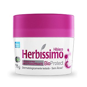 Desodorante Creme Herbissimo Bioprotect Hibisco Antitranspirante 55g