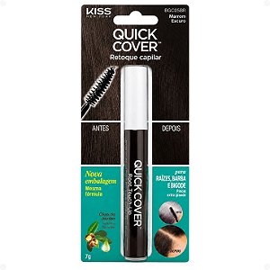 Máscara de Retoque Capilar Kiss New York Quick Cover Marrom Escuro 7g Bgc05bb