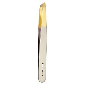 Klass Vough Pinça Ponta Chanfrada Dourada Tw-043hg