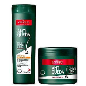 Capicilin Antiqueda Shampoo Cabelos Secos + Banho de Creme Antiqueda Capicilin
