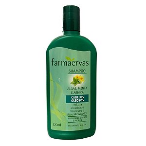 Shampoo Farmaervas Algas, Menta e Arnica 320ml
