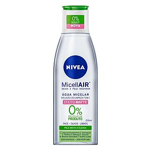 Água Micelar Efeito Matte 0% Resíduo Nivea Micellair 200ml