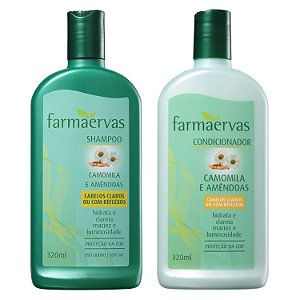 Shampooo + Condicionador Farmaervas Camomila e Amêndoas 320ml