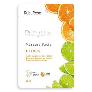 Ruby Rose Skin Máscara Facial Citrus Revitalização Instantânea 25ml Hb-711