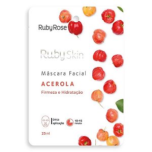 Ruby Rose Skin Máscara Facial Acerola Firmeza e Hidratação 25ml Hb-701