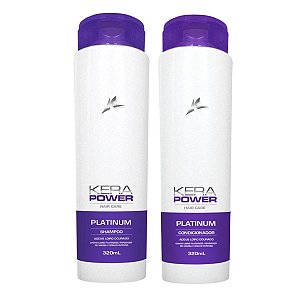 Shampoo + Condicionador Kera Power Platinum Efeito Loiro Platinado 320ml