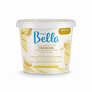 Cera Depilatória Depil Bella Para Micro-ondas Chocolate Branco 200g