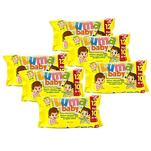 Kit Com 6 Toalhinhas Umedecidas Luma Baby Com 120 Unidades