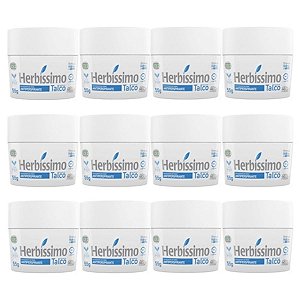 Kit 12 Desodorante Creme Herbissimo Talco Antitranspirante 55g