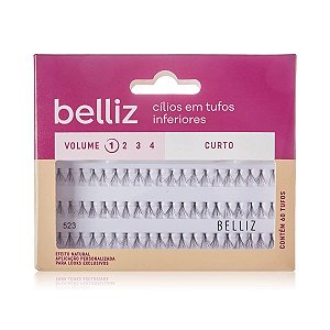 Cílios em Tufos Inferiores Belliz Volume 1 Curto Cód523