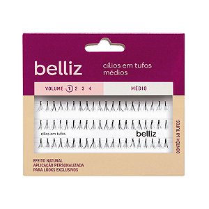 Cílios em Tufos Belliz Volume 1 Médio Cód2661