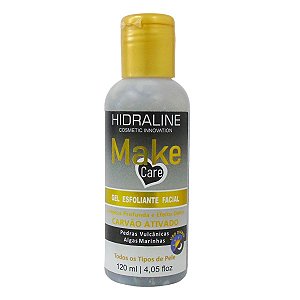 Gel Esfoliante Facial Hidraline Make Care Carvão Ativado 120ml