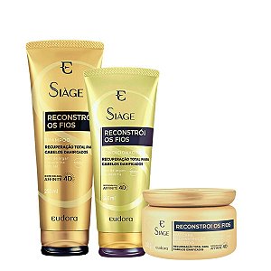 Kit Siage Eudora Reconstrói Os Fios C/3