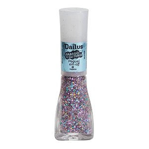 Esmalte Dailus Babado e Gliteria 8ml Peguei em Off