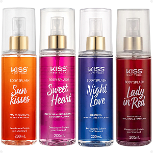 Kit Kiss New York Body Splash: Lady In Red, Sweet Heart, Sun Kisses, Night Love 200ml