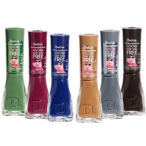 Kit Dailus Esmalte Cremoso Coleção Agora Que Sou Free 8ml C/6