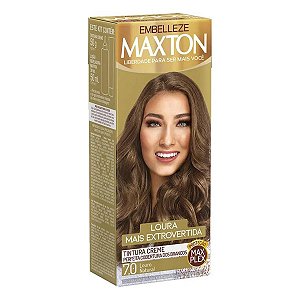 Tintura de Cabelo Maxton Embelleze Loura Mais Extrovertida 7.0 Louro Natural