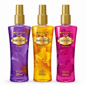 Kit Phytoderm Deo Colônia: Sexy Girl, Pure Secret e Vanilla Kiss 200ml