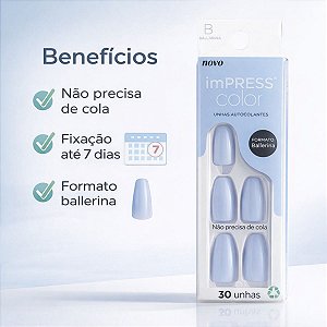 Unhas Autocolantes Kiss Ny Impress Bailarina Cloudless