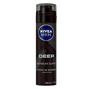 Espuma de Barbear Nivea Men Deep Carvão Ativado 200ml