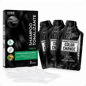 Shampoo Tonalizante Kiss New York Color Change Preto