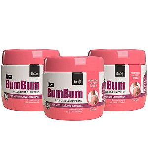 Kit Biosoft Creme Lisa Bumbum 120g C/3