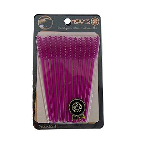 Pincel Meily´s Para Sobrancelhas e Cilios Rosa Ref. Mac-294