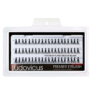 Cílios Tufinhos Ludovicus Premier Eyelash Thickest Flare Medium Black