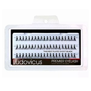 Cílios Tufinhos Ludovicus Premier Eyelash Thickest Flare Short Black