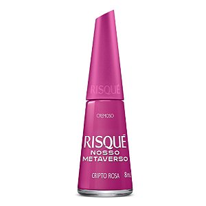 Esmalte Cremoso Risqué Nosso Metaverso Cripto Rosa 8ml