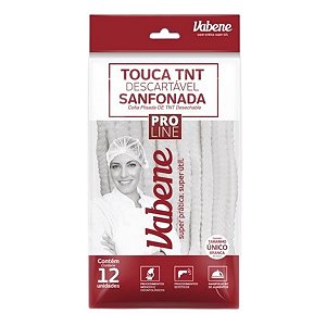 Touca Vabene Pro Line Tnt Descartável Branca C/12 Uni Tam:único