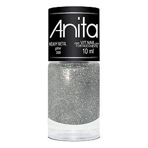 Esmalte Glitter Anita Heavy Metal 380 10ml