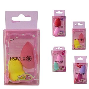 Mini Esponja + Aplicador de Sombra Meily´s Cores Aleatórias Ref. Mac-318