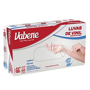 Luvas de Vinil Vabene Sem Pó Tam:gg C/100 Uni Ref.:1423
