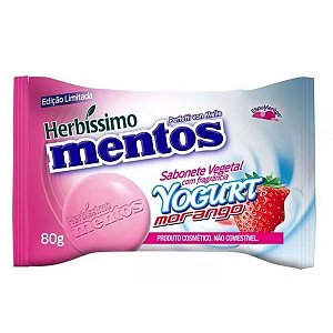 Sabonete Vegetal Herbissimo Mentos Yogurt Morango 80g
