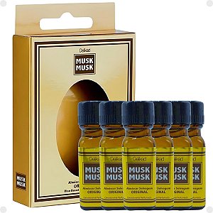 Kit 6 Óleos Perfumados Delikad Musk Almíscar Selvagem 5ml