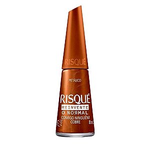 Esmalte Metalico Risque Reinvente O Normal Comigo Ninguém Cobre 8ml