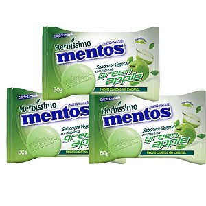 Kit Sabonete Vegetal Herbissimo Mentos Green Apple 80g C/3