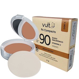 Pó Compacto Vult Fps 90 Médio Escuro 6g