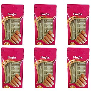 Kit Unhas Postiças Fing'rs Fashion Ref. 1292 C/6
