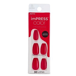 Unhas Autocolantes Kiss Ny Impress Bailarina Beet Snacks Imc17y9b