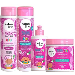 Kit Salon Line Sos Cachos Kids Hidratação C/4