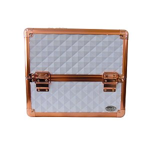 Maleta de Maquiagem Rubys Branca e rose  Fs-1192mc-1