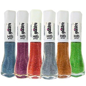 Kit Esmalte Glitter Hits Diamante 8ml C/6